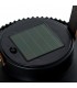 Lámpara solar LED negra tipo farol con efecto vela decorativa 1