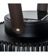 Lámpara solar LED negra tipo farol con efecto vela decorativa 3