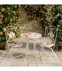Set de mesa y sillas plegables colonial con cerámica floral mdmhogar