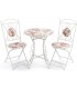 Set de mesa y sillas plegables colonial con cerámica floral