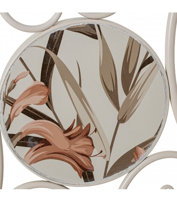 Set de mesa y sillas plegables colonial con cerámica floral 6