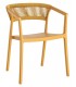 Sillón exterior apilable mostaza estilo contract moderno