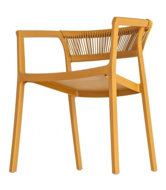 Sillón exterior apilable mostaza estilo contract moderno 3