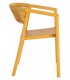 Sillón exterior apilable mostaza estilo contract moderno 2