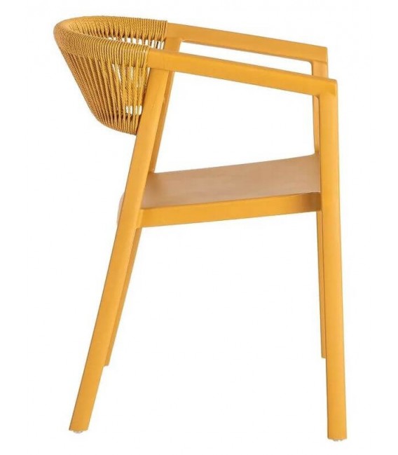 Sillón exterior apilable mostaza estilo contract moderno 2