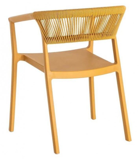 Sillón exterior apilable mostaza estilo contract moderno 4