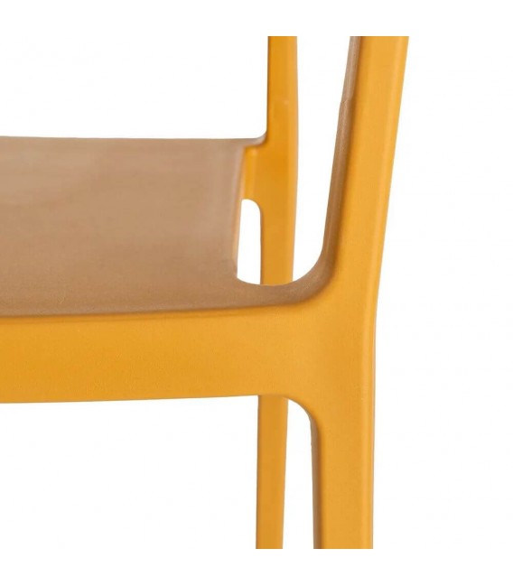 Sillón exterior apilable mostaza estilo contract moderno 5