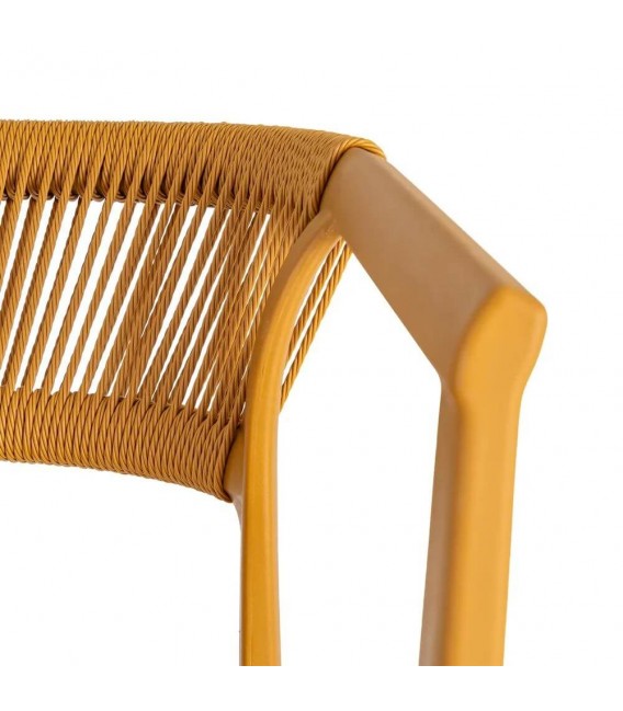 Sillón exterior apilable mostaza estilo contract moderno 6