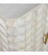 Taquillón blanco tallado 2 puertas madera mango diseño geométrico 3