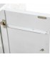 Taquillón blanco tallado 2 puertas madera mango diseño geométrico 5