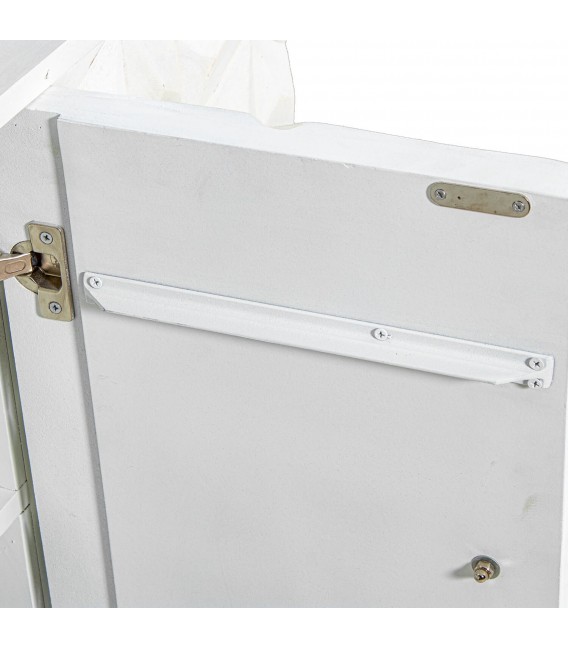 Taquillón blanco tallado 2 puertas madera mango diseño geométrico 5