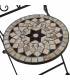 Set mesa y sillas plegables industrial con cerámica decorativa 4