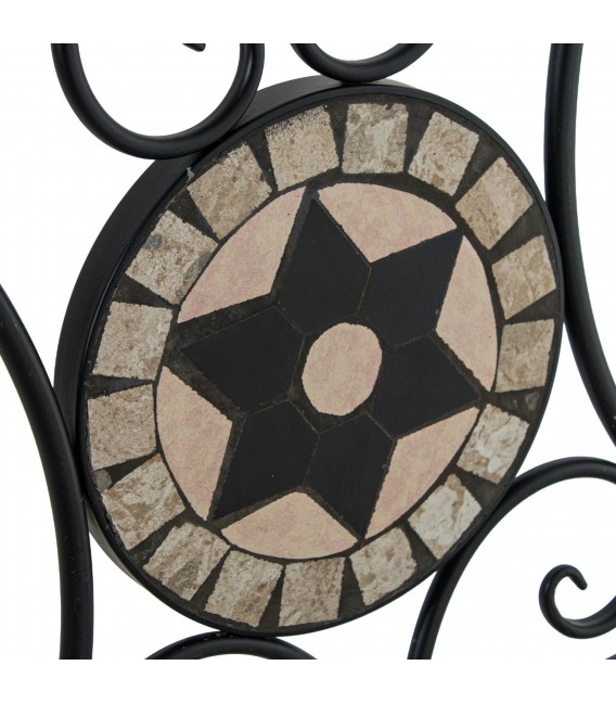 Set mesa y sillas plegables industrial con cerámica decorativa 7