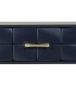 Consola de entrada art déco azul con 3 cajones y detalles dorados 6