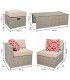 CONJUNTO MESA SOFA Y 2 SILLONES EXTERIOR SARAH RATAN GRIS