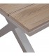 Set mesa y seis sillas aluminio exterior efecto madera gris  3