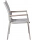Set mesa y seis sillas aluminio exterior efecto madera gris  5