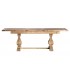 Mesa de comedor extensible madera olmo estilo clásico natural 3