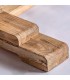 Mesa de comedor extensible madera olmo estilo clásico natural 5