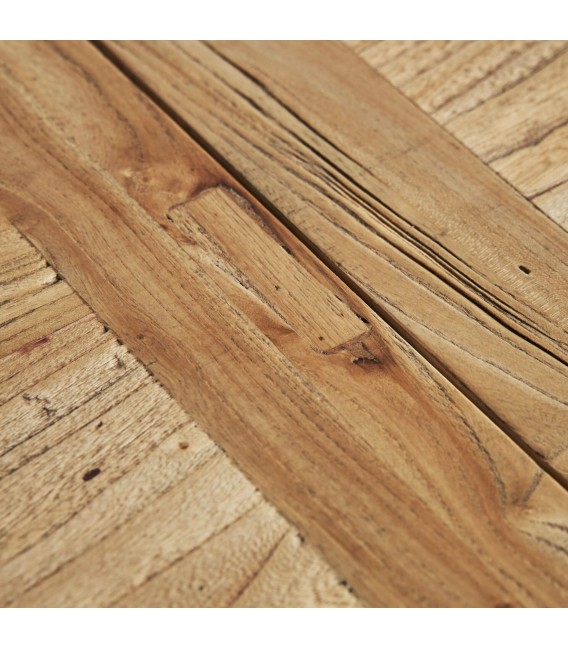 Mesa de comedor extensible madera olmo estilo clásico natural 7