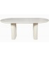 Mesa de comedor ovalada extensible madera de olmo color crema 1