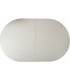 Mesa de comedor ovalada extensible madera de olmo color crema 2