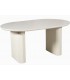 Mesa de comedor ovalada extensible madera de olmo color crema