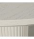 Mesa de comedor ovalada extensible madera de olmo color crema 3