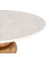 Mesa comedor redonda de madera de mango y mármol estilo boho 5