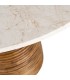 Mesa comedor redonda de madera de mango y mármol estilo boho 6