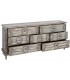 Aparador vintage siete cajones de madera reciclada gris rozado 1