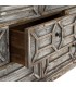 Aparador vintage siete cajones de madera reciclada gris rozado 6