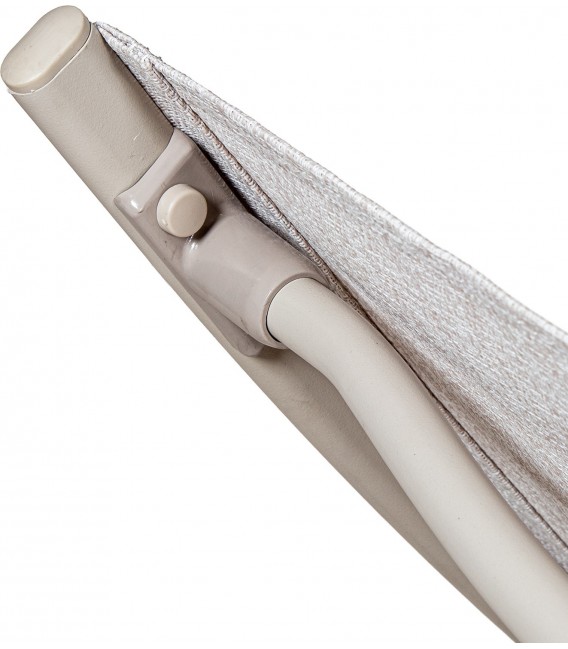Set de dos hamacas exterior aluminio y textil crema reclinables 3