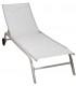 Set de dos hamacas exterior aluminio y textil crema reclinables