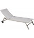Set de dos hamacas exterior aluminio y textil crema reclinables 1