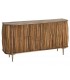 Aparador estilo boho de madera de mango 4 puertas nogal natural