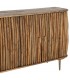 Aparador estilo boho de madera de mango 4 puertas nogal natural 2