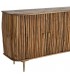 Aparador estilo boho de madera de mango 4 puertas nogal natural 3