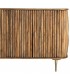 Aparador estilo boho de madera de mango 4 puertas nogal natural 7