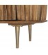 Aparador estilo boho de madera de mango 4 puertas nogal natural 8