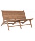 Banco exterior pequeño de madera maciza de teca natural estilo vintage
