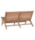 Banco exterior pequeño de madera maciza de teca natural estilo vintage 2