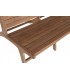 Banco exterior pequeño de madera maciza de teca natural estilo vintage 3