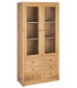 Vitrina madera mindi con puertas cristal y cajones estilo boho