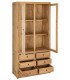 Vitrina madera mindi con puertas cristal y cajones estilo boho 1