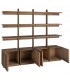 Estantería XL madera de pino natural con 4 puertas estilo boho 1