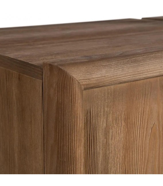 Estantería XL madera de pino natural con 4 puertas estilo boho 7