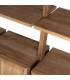 Estantería XL madera de pino natural con 4 puertas estilo boho 8