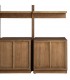 Estantería XL madera de pino natural con 4 puertas estilo boho 10