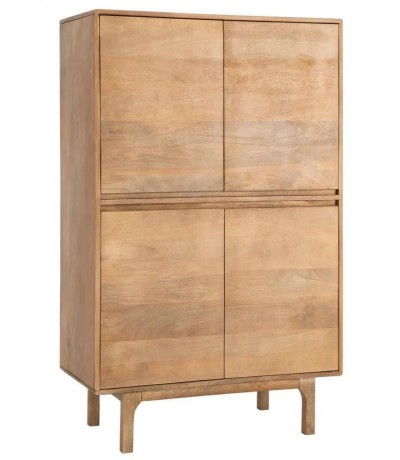 Armario alacena de madera de mango natural estilo boho natural